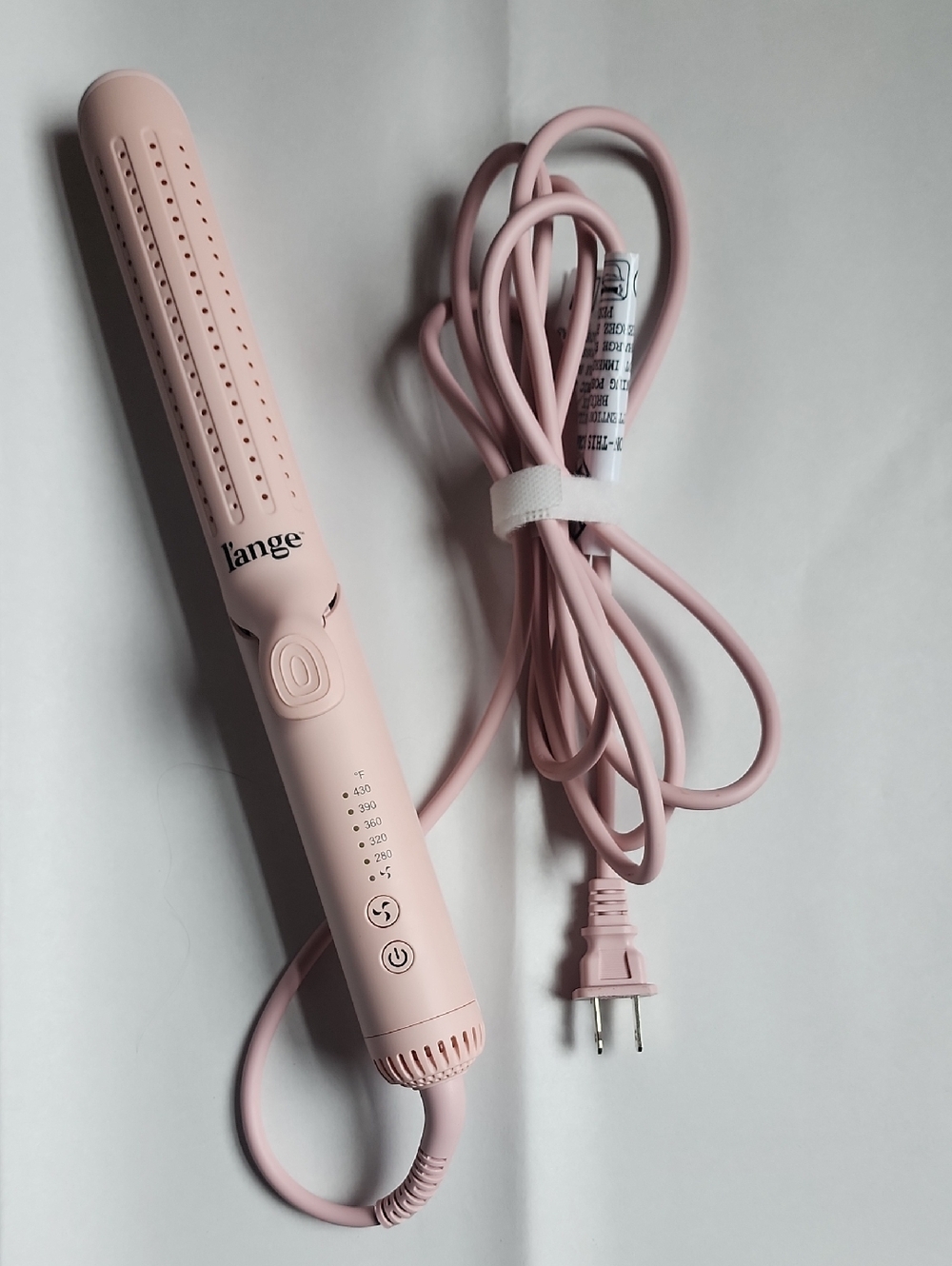 L'ange Pink Ceramic Straightener Duo Airflow Grande Size